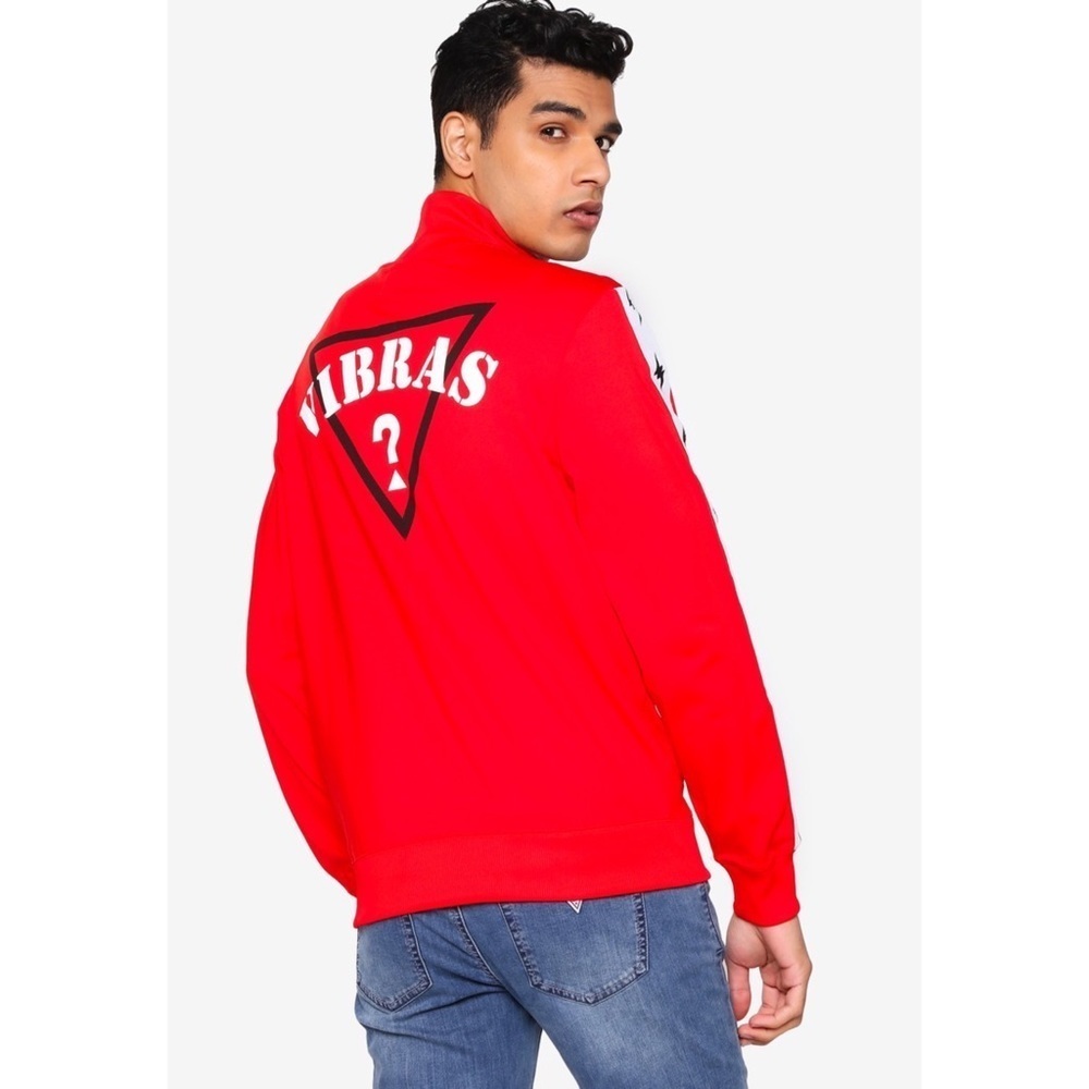 New GUESS GUESS x J Balvin Vibras Logo Track Jacket SZ M